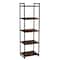 Household Essentials Jamestown 59" 5-Shelf Narrow Bookshelf
